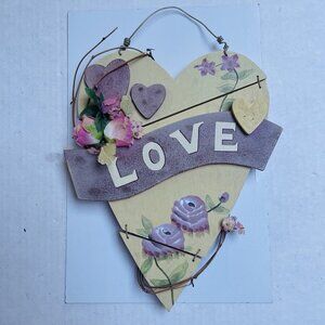 Heart Love Wall Hanger Country Rustic French Farmhouse Decor Home